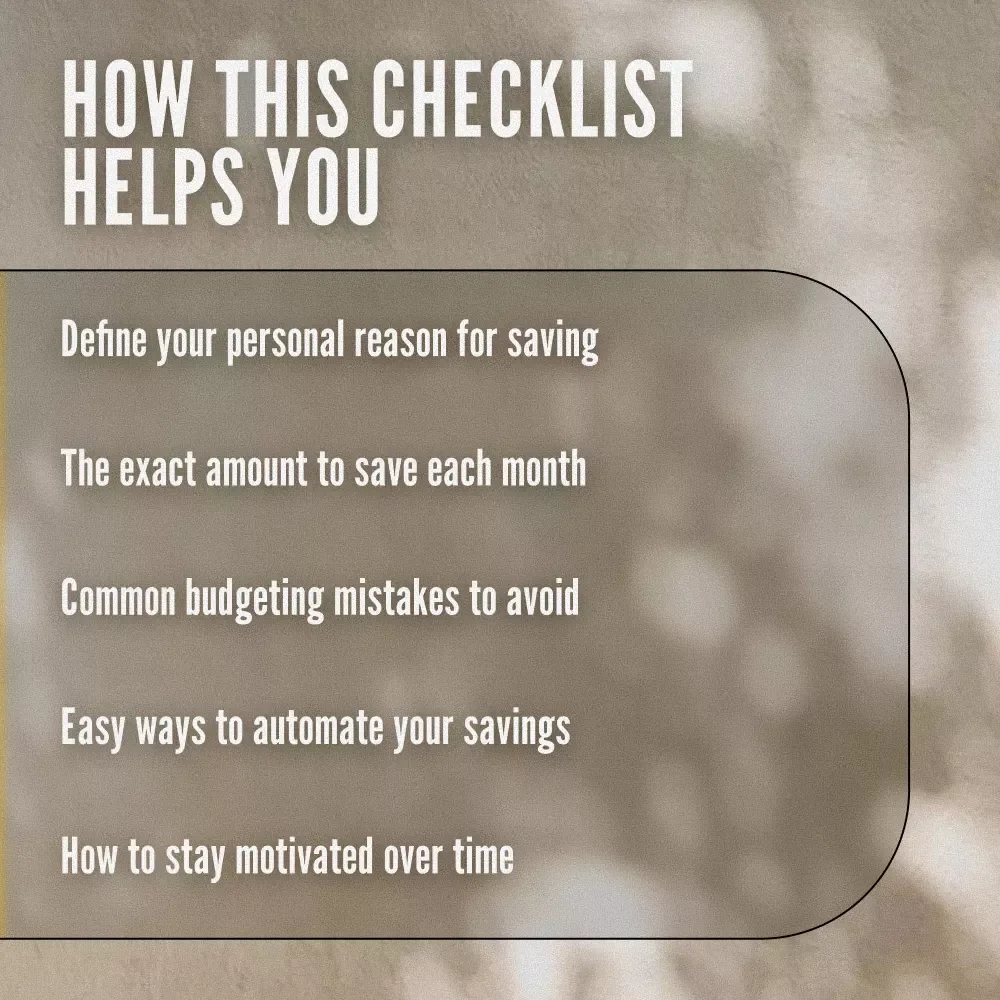 Save Smart: Your Ultimate Monthly Savings Goal Checklist | Digital Budget Planner | How Much to Save a Month Calculator Printable