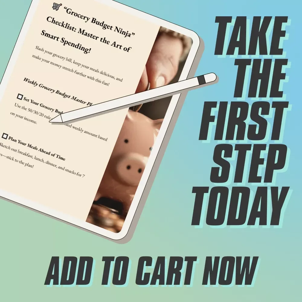 “Grocery Budget Ninja” Checklist: Master the Art of Smart Spending! | Realistic Grocery Budget Planner | Printable Digital Download