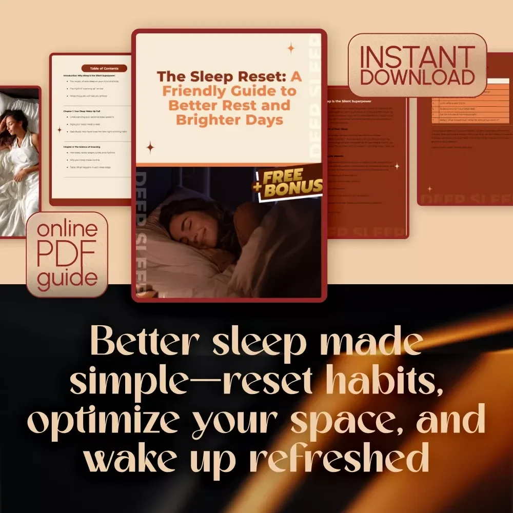 The Sleep Reset: A Friendly Guide to Better Rest and Brighter Days | Improve Your Sleep Habits | Digital Download Wellness Guide