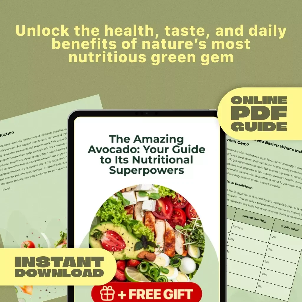 The Amazing Avocado: Your Guide to Its Nutritional Superpowers – Digital Guide | How Nutritious Is Avocado? eBook, Healthy Eating PDF Download, Superfood Checklist