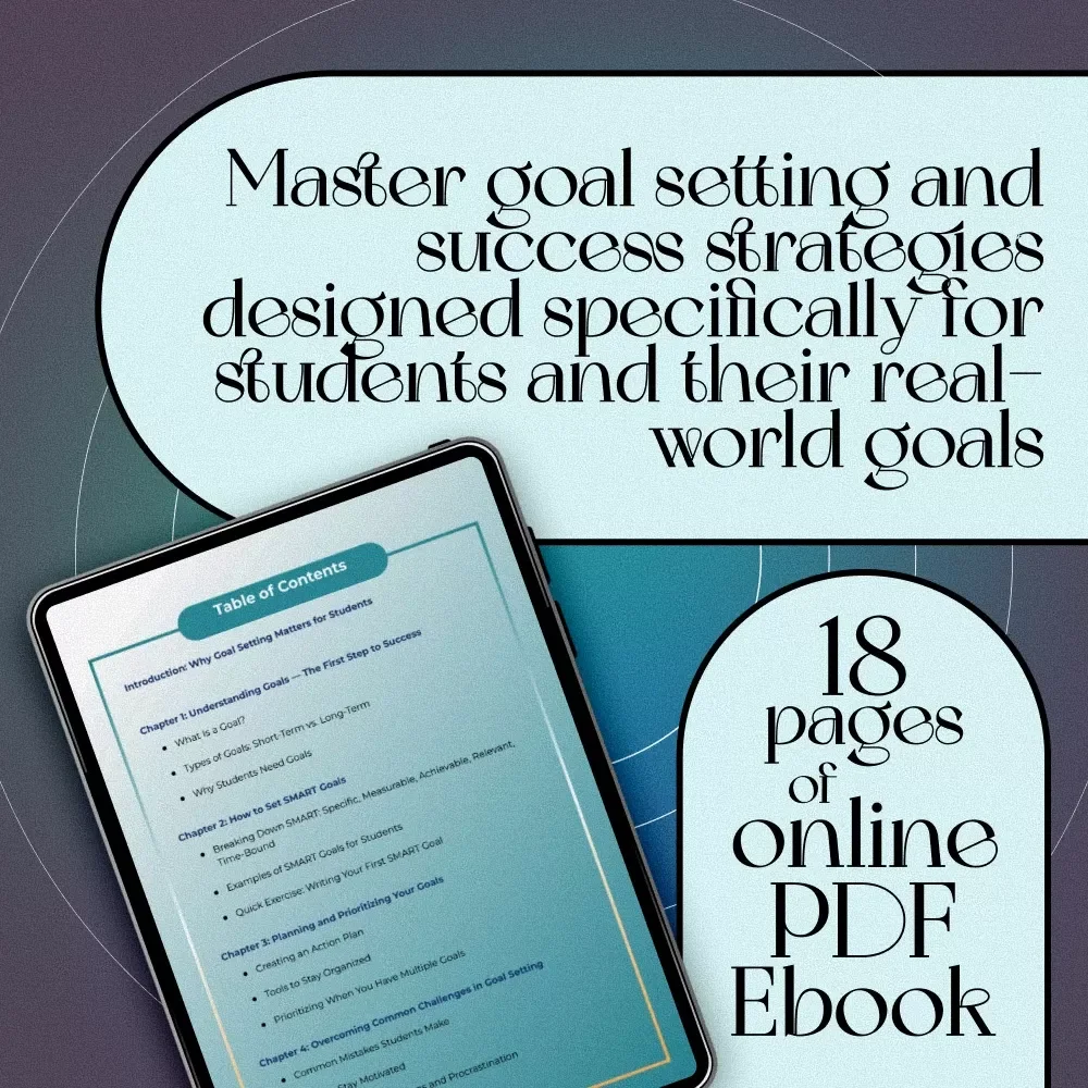 Aim High: The Student’s Ultimate Guide to Goal Setting and Success | Goal Setting for Students eBook | Academic Success Digital Download