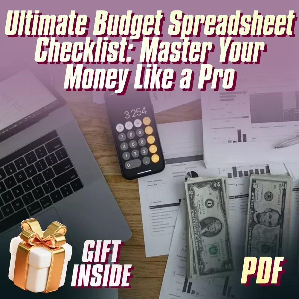 Ultimate Budget Spreadsheet Checklist: Master Your Money Like a Pro | How to Build a Budget Spreadsheet | Financial Planning Tool | Digital Download