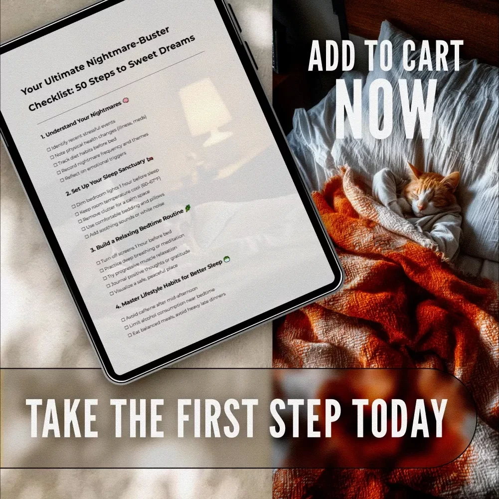Your Ultimate Nightmare-Buster Checklist: 50 Steps to Sweet Dreams | Reduce Nightmares | Sleep Better Guide | Digital Download