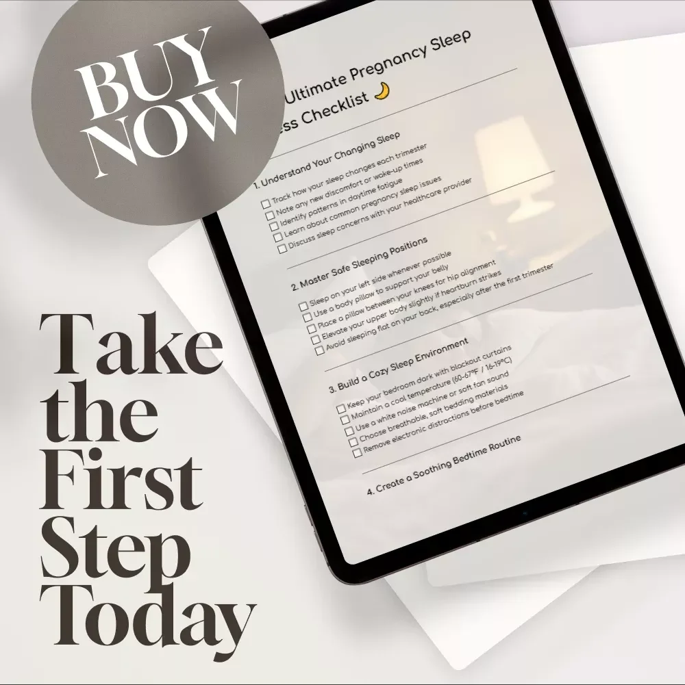 The Ultimate Pregnancy Sleep Success Checklist | Digital Download for How to Sleep While Pregnant | eBook + Bonus Sleep Tracker