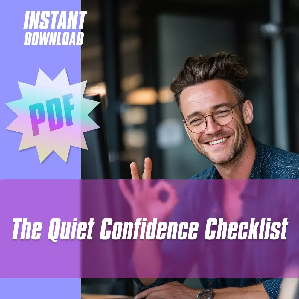 The Quiet Confidence Checklist – How to Be Confident with Social Anxiety | Printable Anxiety Relief Tool, Digital Download, Self-Help Guide