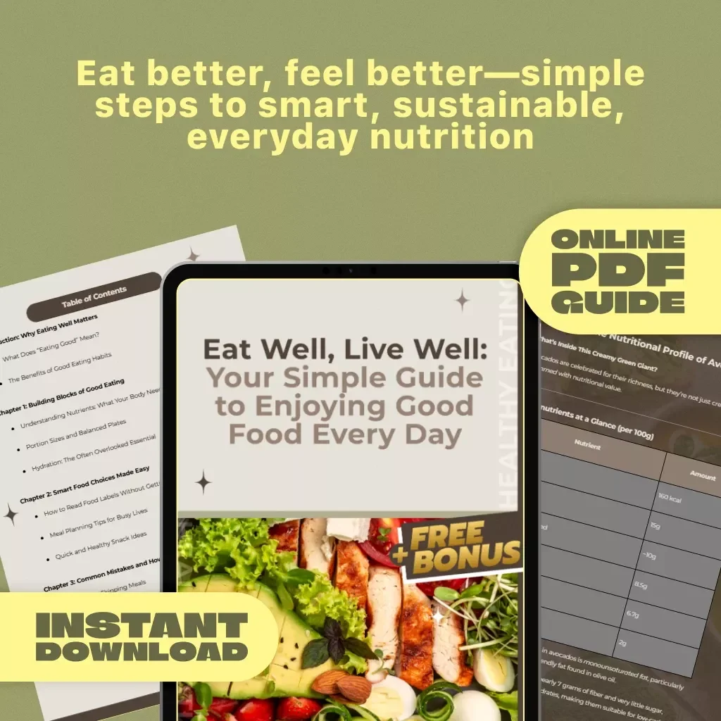 Eat Well, Live Well: Your Simple Guide to Enjoying Good Food Every Day | How to Eat Good | Healthy Eating Guide Digital Download