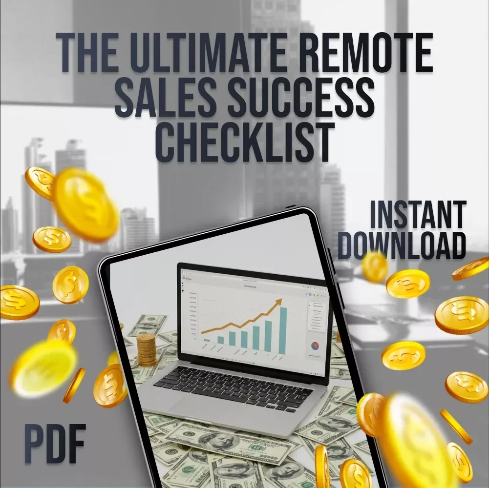 The Ultimate Remote Sales Success Checklist | Digital Download for Remote Sales Techniques, Virtual Selling, and Lead Generation