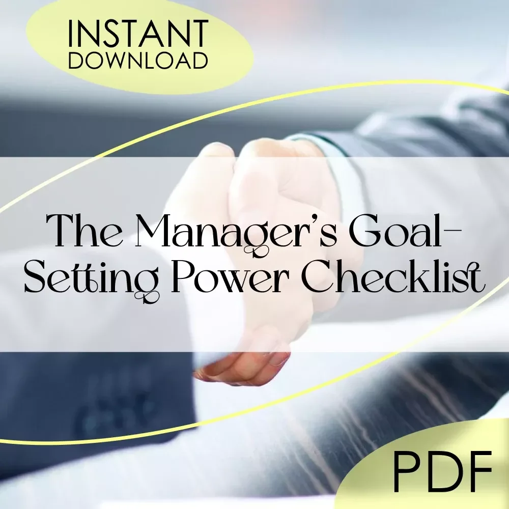 The Manager’s Goal-Setting Power Checklist | How to Set Goals as a Manager | Digital Download for Team Leaders