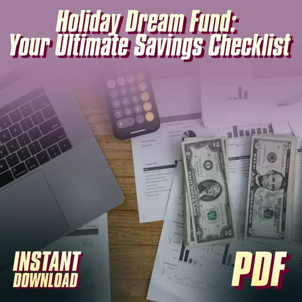 Holiday Dream Fund: Your Ultimate Savings Checklist | Best Way to Save Money for a Holiday | Travel Budget Planner Digital Download