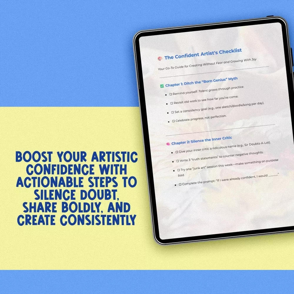 The Confident Artist's Checklist – Digital Download | How to Be Confident in Your Art | Self-Assurance Guide for Creatives