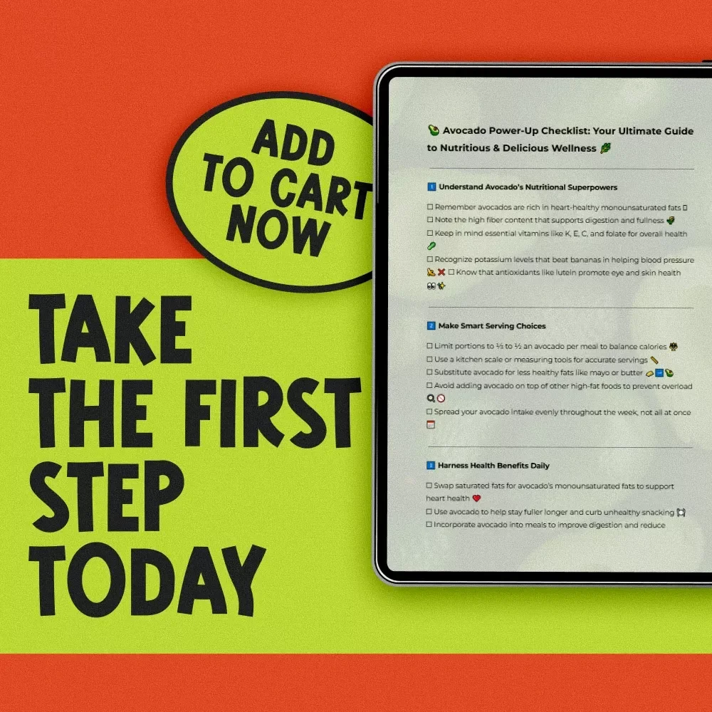 Avocado Power-Up Checklist: Your Ultimate Guide to Nutritious & Delicious Wellness | How Nutritious is Avocado? | Healthy Eating Digital Download | Wellness eBook PDF