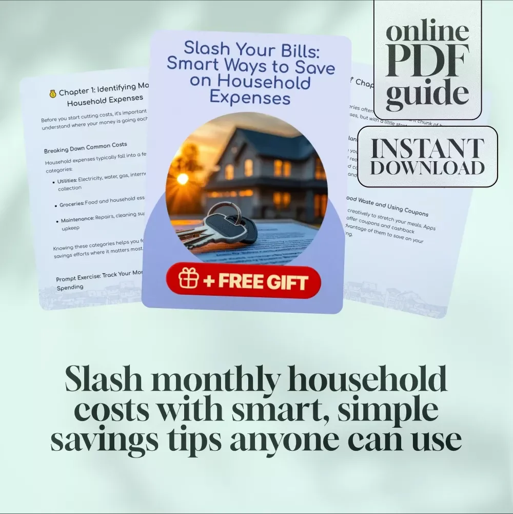 Slash Your Bills: Smart Ways to Save on Household Expenses | Budget Guide | Digital Download for Saving on Household Expenses
