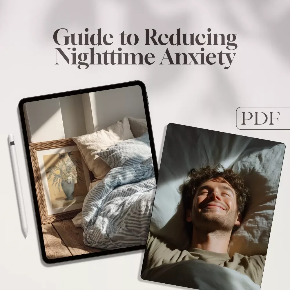 A Simple Guide to Reducing Nighttime Anxiety and Finding Calm Before Sleep | Digital Guide for How to Reduce Anxiety at Night