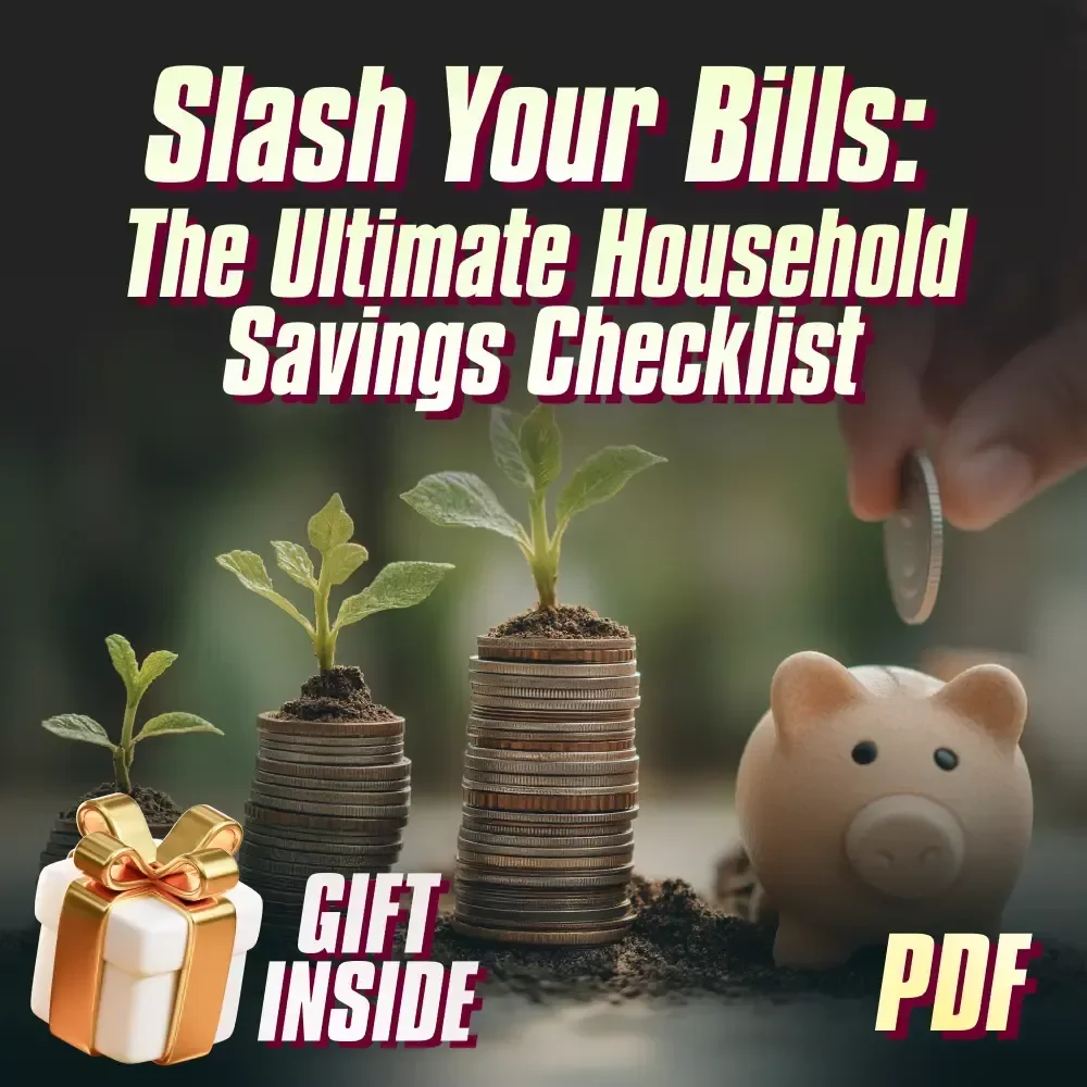Slash Your Bills: The Ultimate Household Savings Checklist | Save on Utilities, Groceries, and More | Digital Download for Saving on Household Expenses