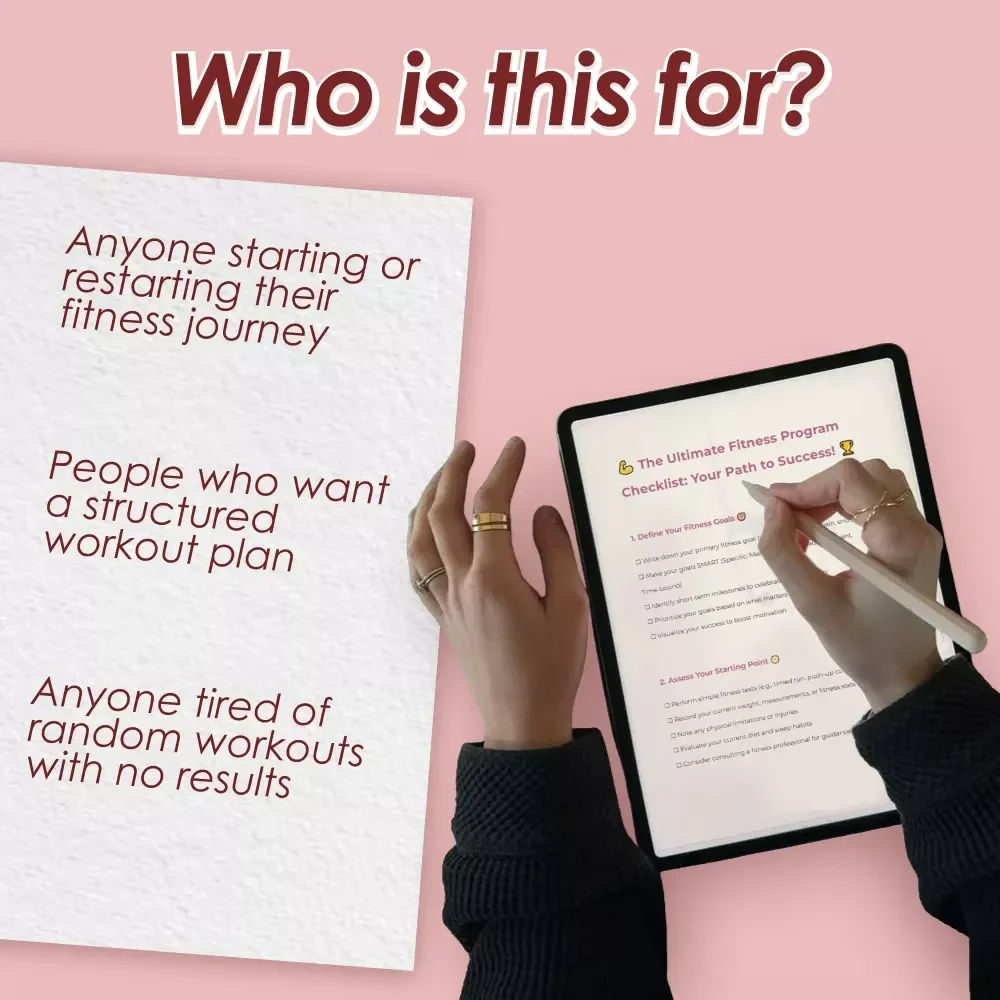 The Ultimate Fitness Program Checklist: Your Path to Success | How to Design a Fitness Program | Printable Health & Wellness Guide