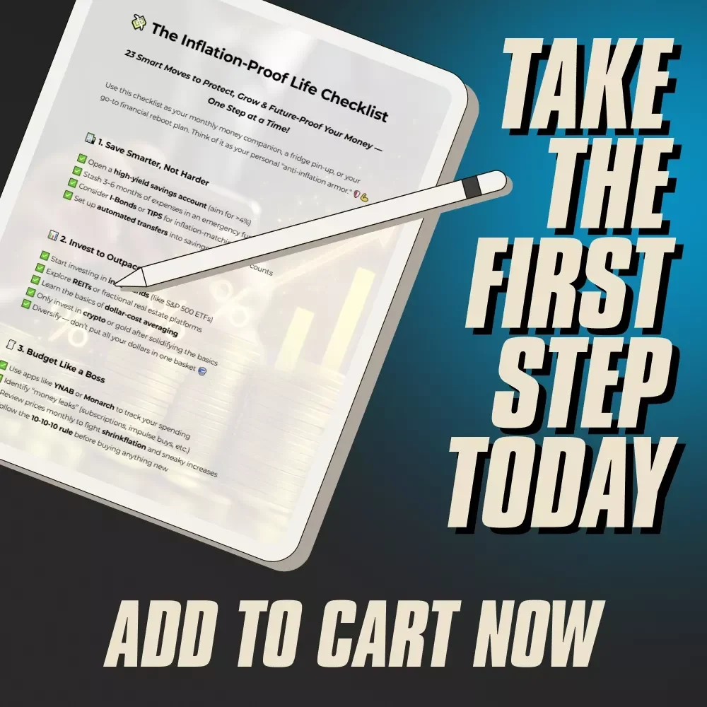 The Inflation-Proof Life Checklist | How to Save Money from Inflation | Smart Money Moves Digital Download