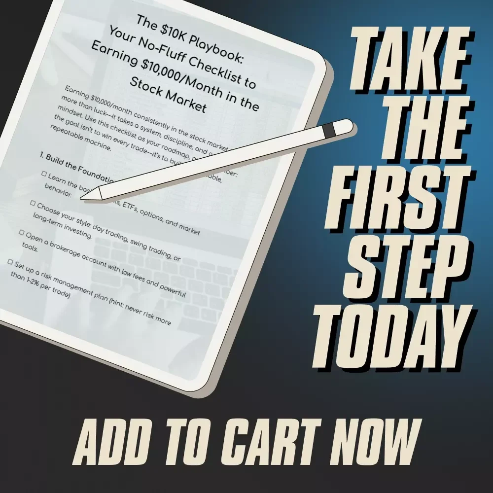 The $10K Playbook: Your No-Fluff Checklist to Earning $10,000/Month in the Stock Market | How to Earn $10000 Per Month in Stock Market Guide & Digital Checklist