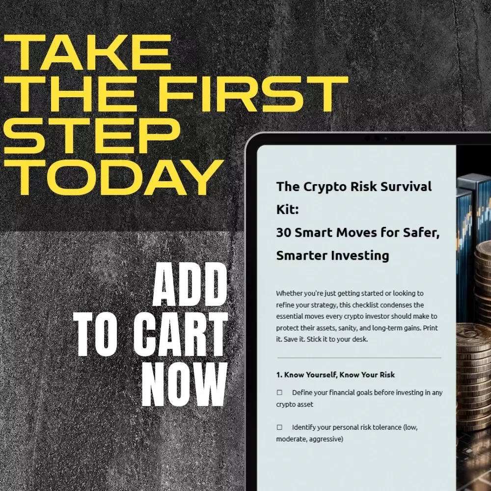 The Crypto Risk Survival Kit: 30 Smart Moves for Safer, Smarter Investing | Cryptocurrency Risk Management Checklist | Digital Download eBook Guide for Crypto Investors