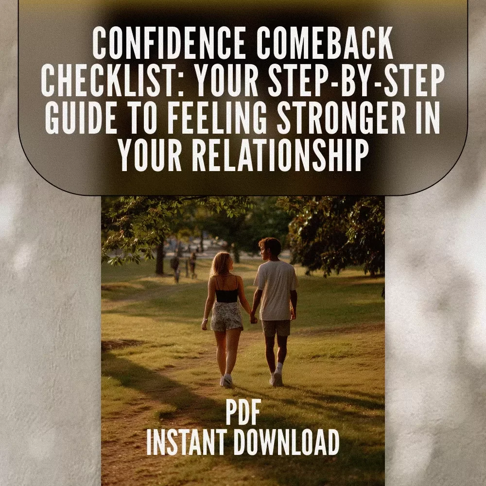 Confidence Comeback Checklist - Step-by-Step Guide to Regain Confidence in Your Relationship - Digital Download - How to Get Your Confidence Back in a Relationship