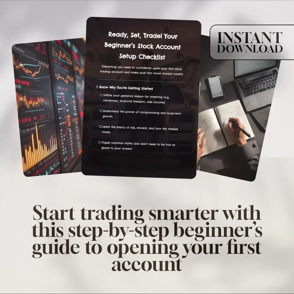 Ready, Set, Trade – How to Open a Stock Trading Account Checklist for Beginners | Step-by-Step Digital Download for New Investors