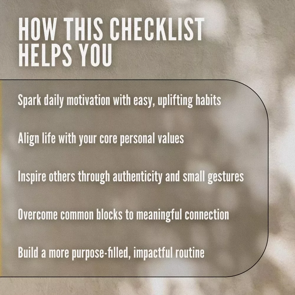 Inspiration in Action: Your Ultimate Checklist to Spark Change Every Day | Digital Download Checklist | How Do You Inspire People Guide