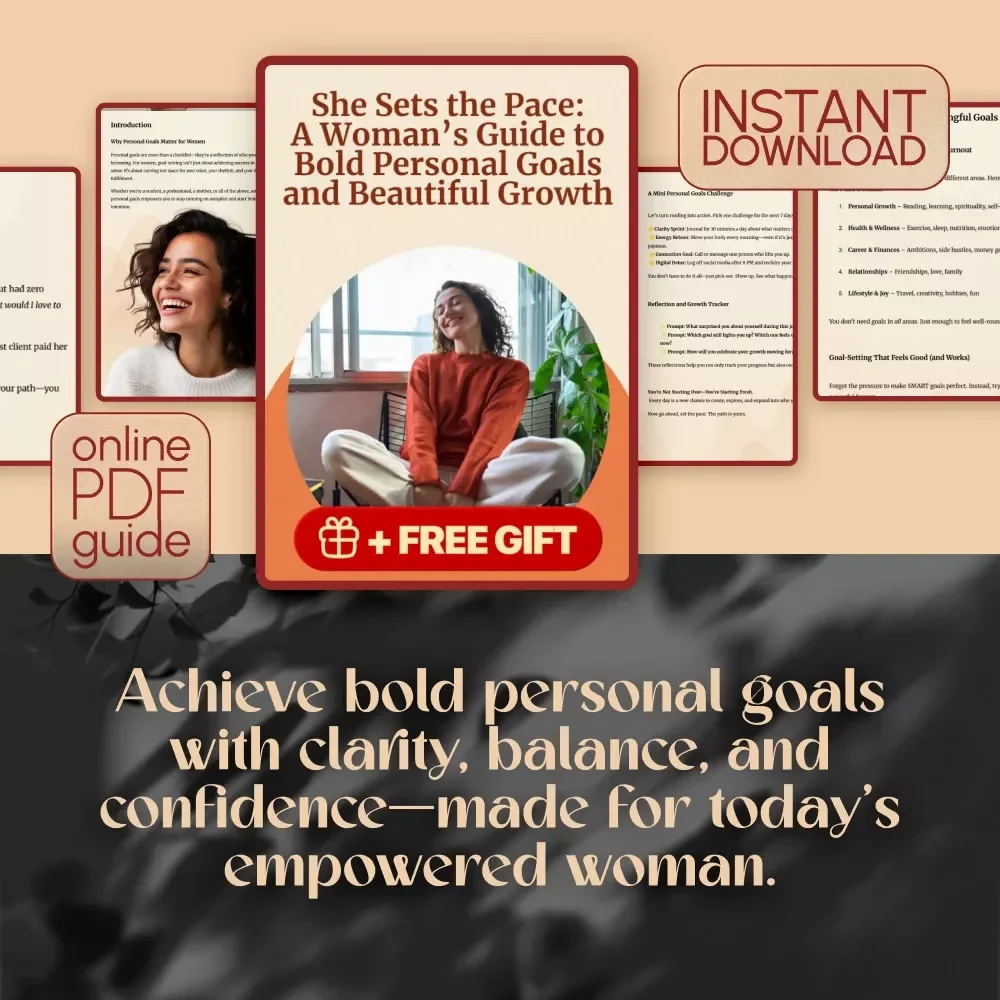 She Sets the Pace: A Woman’s Guide to Bold Personal Goals and Beautiful Growth | Goal-Setting Guide for Women | Personal Growth Digital Download | Woman’s Guide to Personal Goals