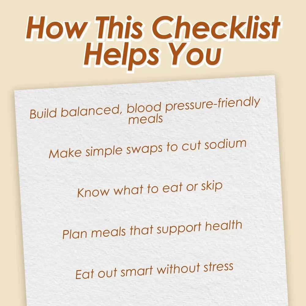 Pressure-Proof Power: Your Ultimate Blood Pressure-Friendly Checklist | Best Diet for High Blood Pressure | DASH Diet Guide | Digital Download