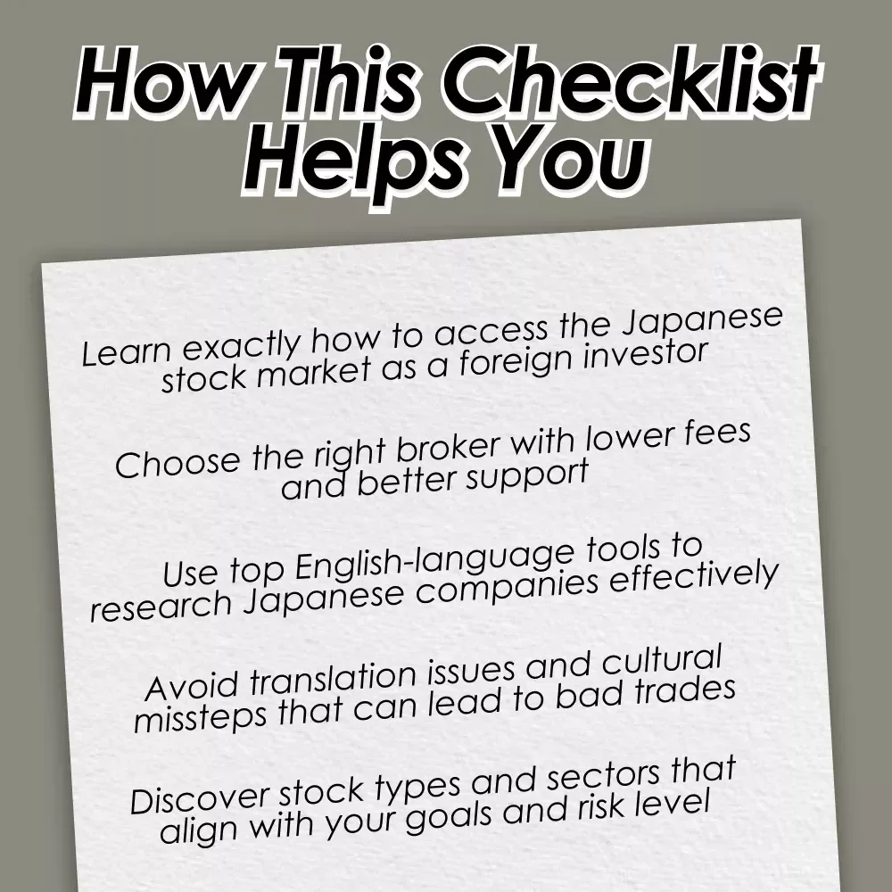 Your Ultimate Checklist for Buying Japanese Stocks Like a Pro | Digital Guide for How to Buy Japanese Stocks, eBook Download