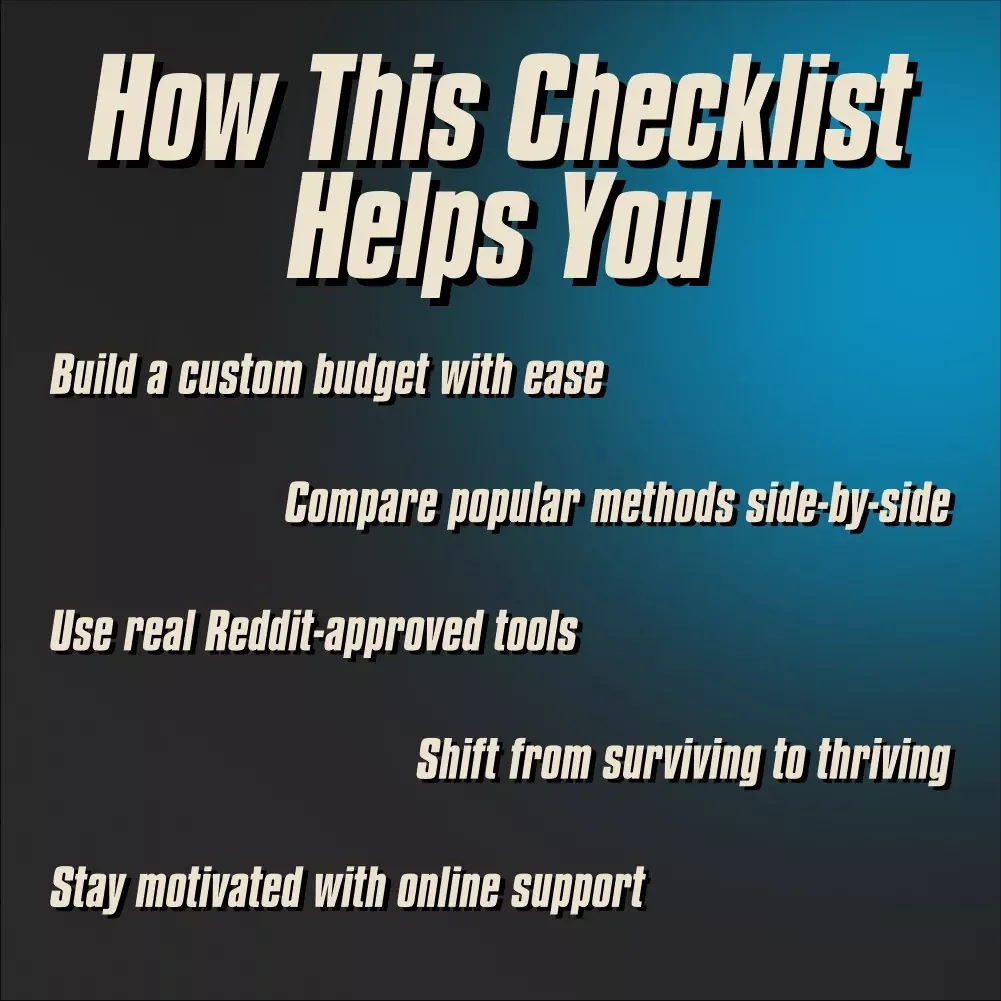 Budget Like a Redditor: Your No-Fluff Checklist for Smart Spending | Digital Budgeting Guide | How to Budget Reddit Style