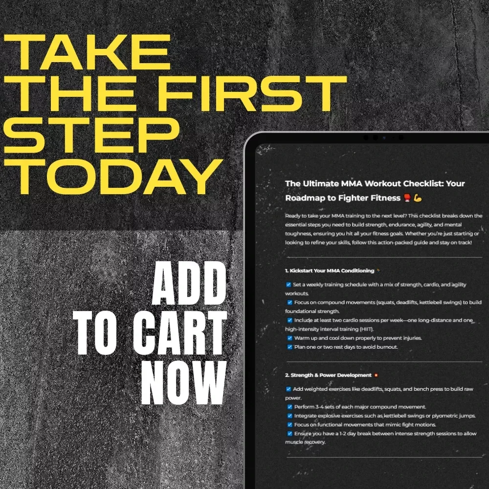 The Ultimate MMA Workout Checklist: Your Roadmap to Fighter Fitness | MMA Workout Routine Printable, Digital Training Planner, Fitness Guide PDF
