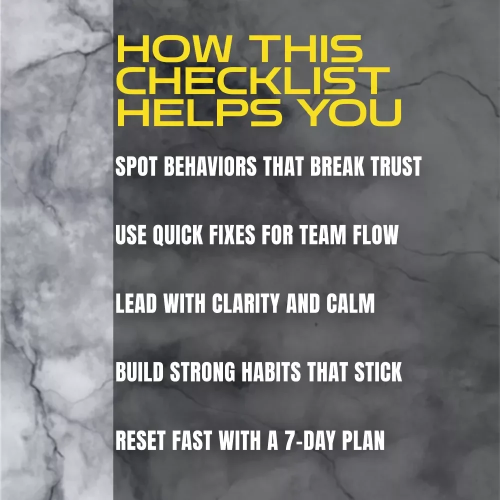 Leadership Red Flags & Reset: The Spot-and-Fix Checklist – Poor Leadership Qualities Guide, Fix-It Moves, Leadership Reset, Digital Download