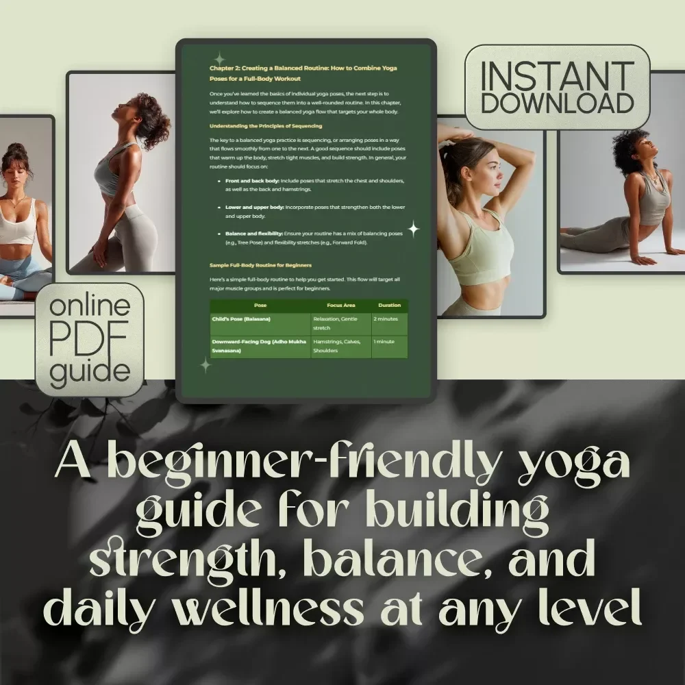 Yoga Flow: A Simple and Effective Workout Routine for All Levels – Digital Yoga Workout Routine Guide for Beginners to Advanced | Printable Wellness eBook PDF