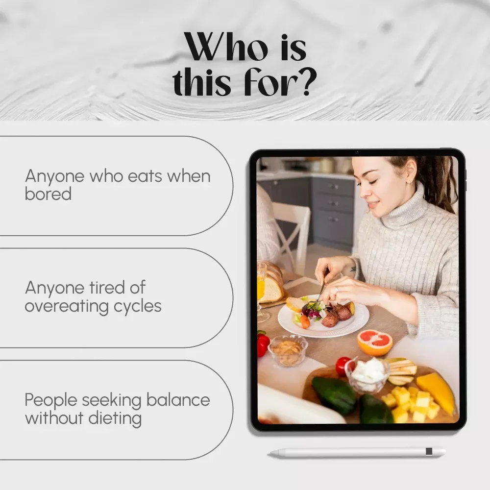 Eat Less, Feel Great: Simple Strategies to Curb Overeating Without Starving Yourself – Digital Guide on How to Eat Less, Mindful Eating Tips & Portion Control Tools