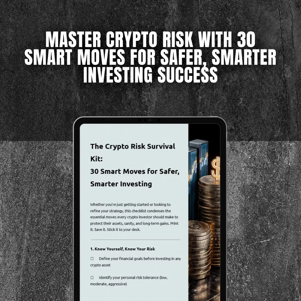 The Crypto Risk Survival Kit: 30 Smart Moves for Safer, Smarter Investing | Cryptocurrency Risk Management Checklist | Digital Download eBook Guide for Crypto Investors