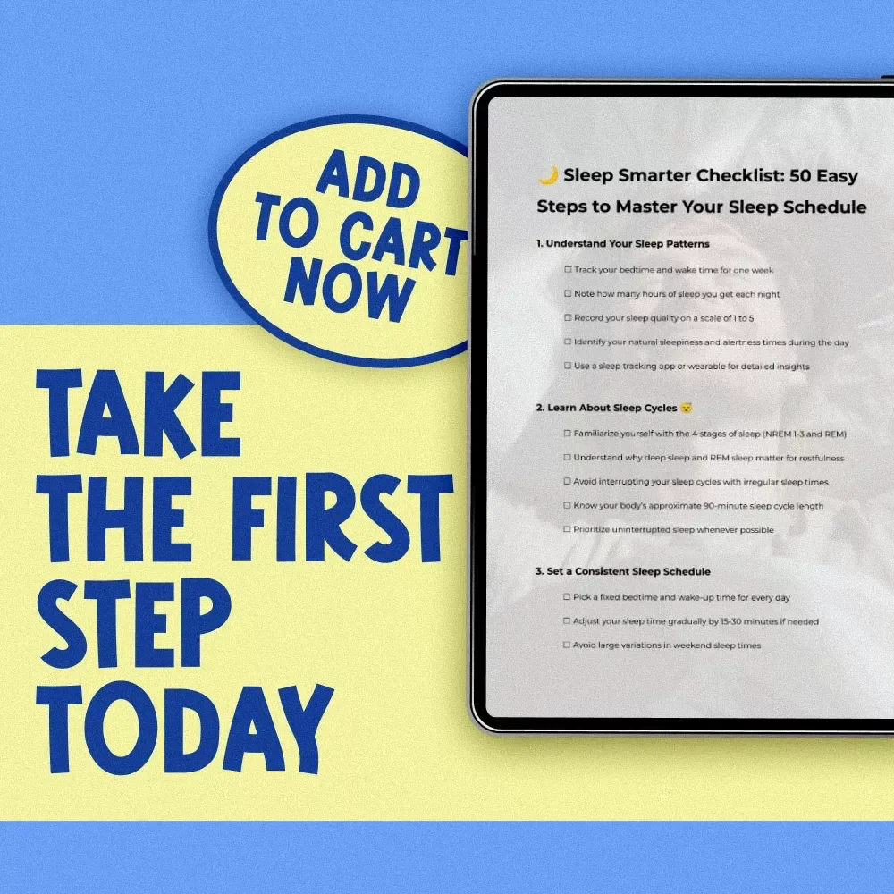 Sleep Smarter Checklist: 50 Easy Steps to Master Your Sleep Schedule | Improve Sleep, Digital Download, Better Bedtime Routine, Sleep Hygiene Guide