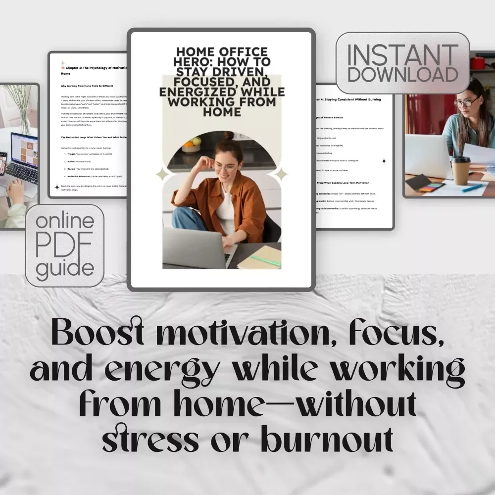 Home Office Hero: How to Stay Driven, Focused, and Energized While Working From Home | Guide for Remote Productivity | How to Motivate Yourself to Work from Home