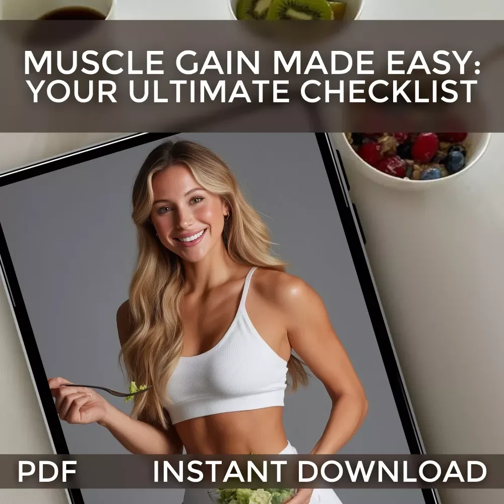 Muscle Gain Made Easy: Your Ultimate Checklist | Healthy Diet for Muscle Gain | Digital Fitness Download