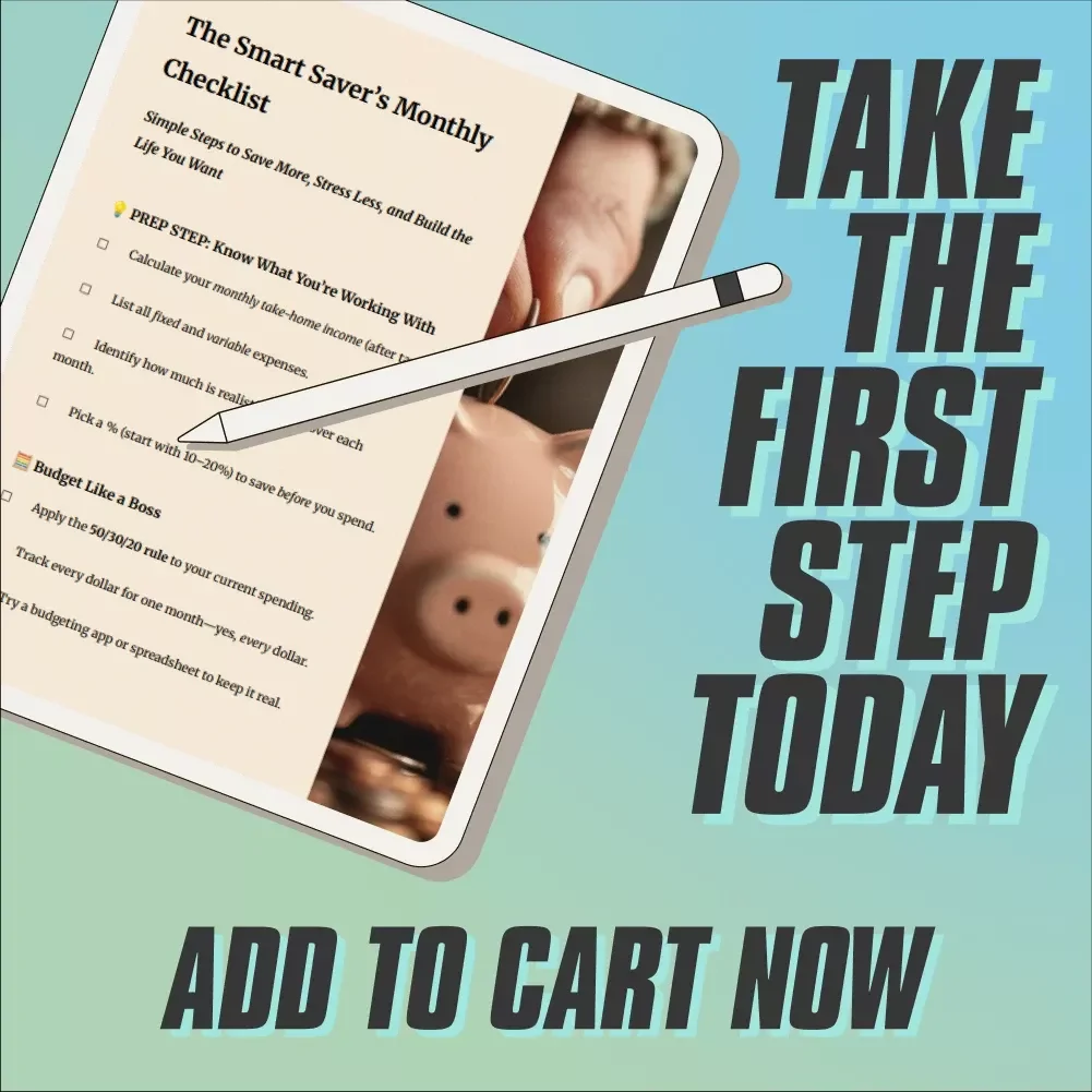 The Smart Saver’s Monthly Checklist | How Much to Put in Savings Per Month | Budgeting & Financial Planning PDF