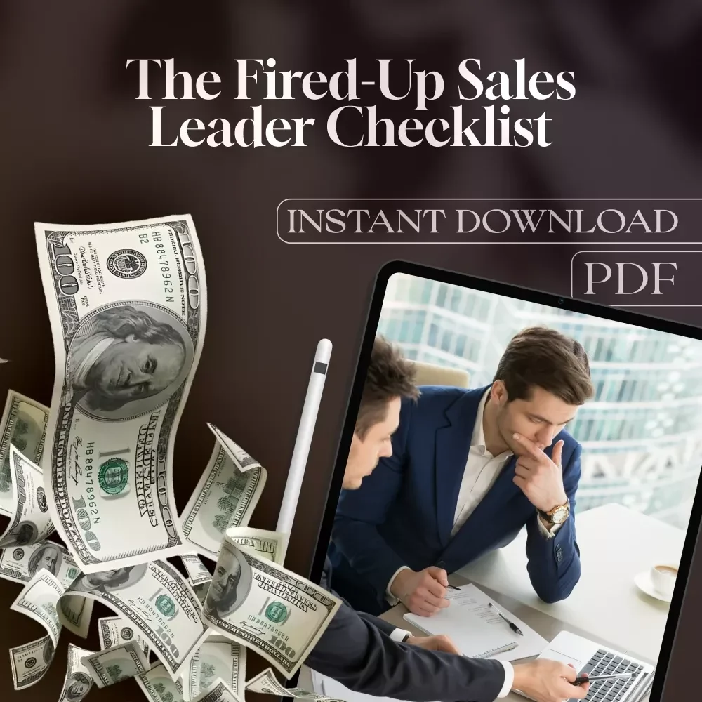 The Fired-Up Sales Leader Checklist | 25 Proven Ways to Motivate Sales Team | Sales Motivation Guide for Managers | Digital Download