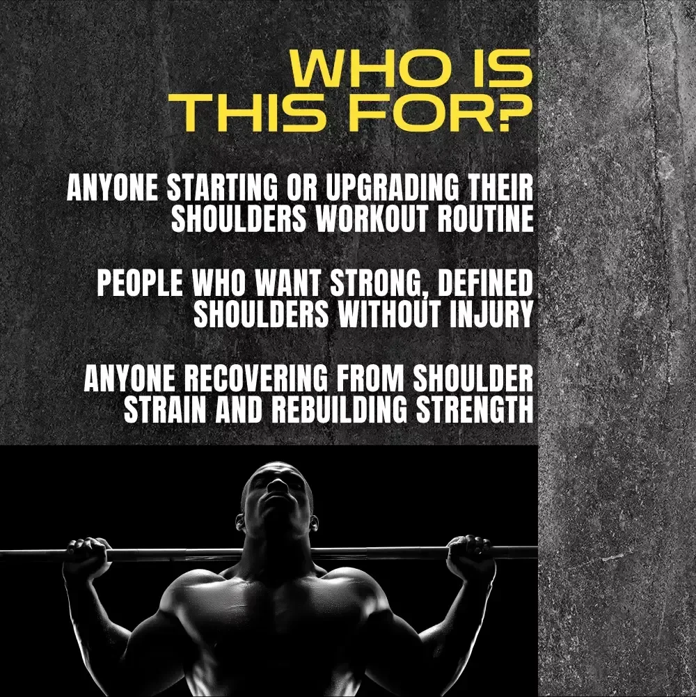 The Ultimate Strong Shoulders Checklist: 50 Steps to Sculpt, Strengthen, and Stay Injury-Free | Printable Shoulders Workout Routine PDF | Shoulder Training Guide