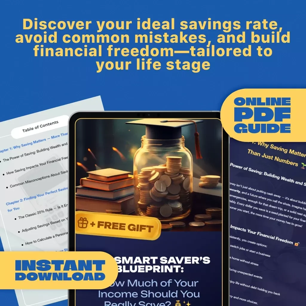 The Smart Saver’s Blueprint: How Much of Your Income Should You Really Save | Personal Finance Guide | Savings Rate Calculator | Budgeting eBook