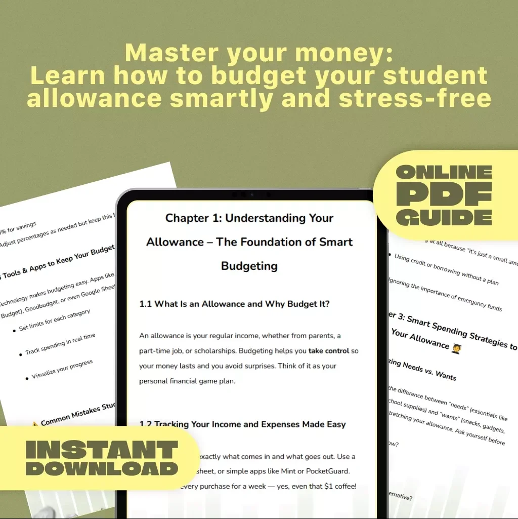 Smart Spending: The Student’s Guide to Budgeting Your Allowance Like a Pro | How to Budget Allowance for Students | Printable Money Guide for Teens & College Life