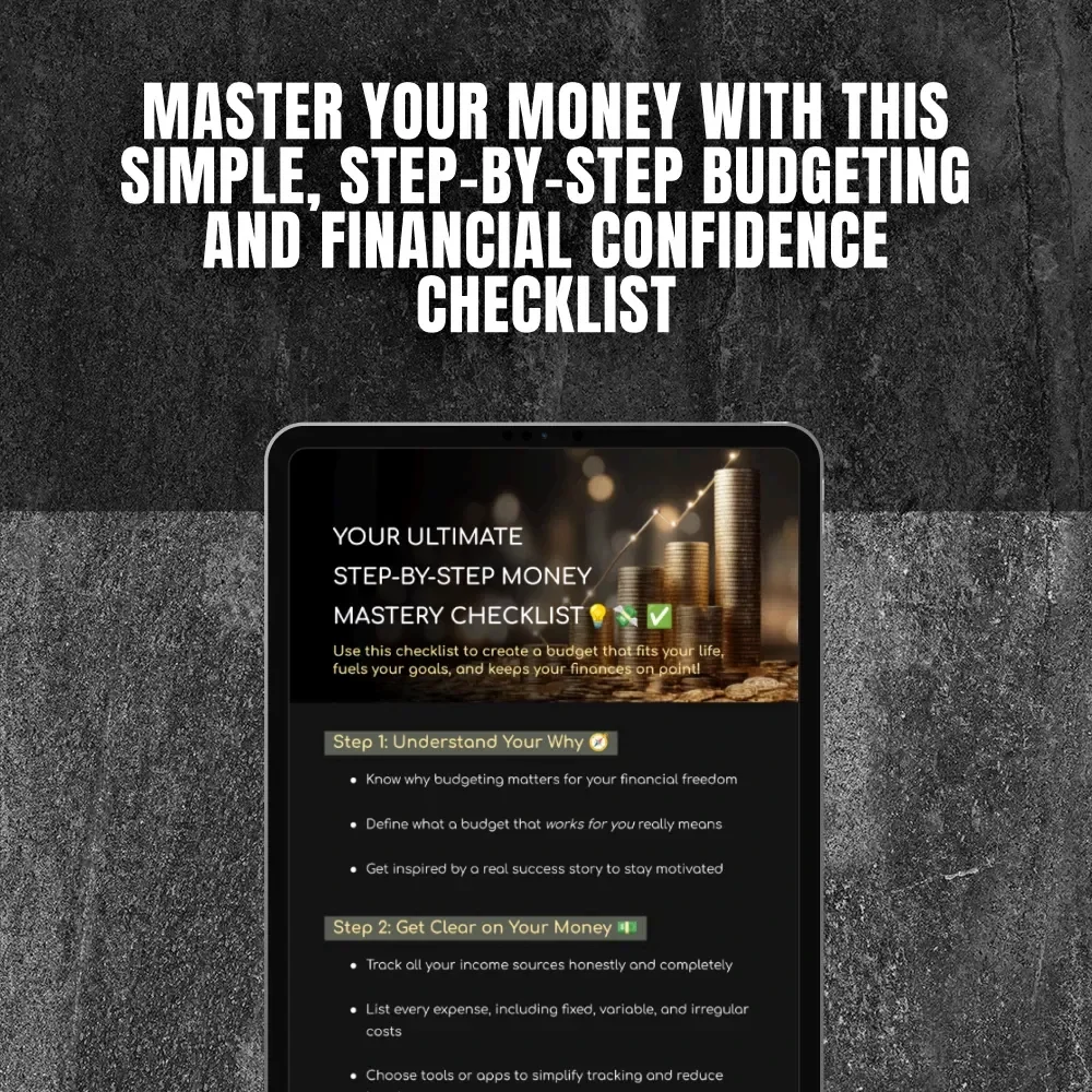 Your Ultimate Step-by-Step Money Mastery Checklist | Digital Download for How to Make a Budget That Actually Works for You