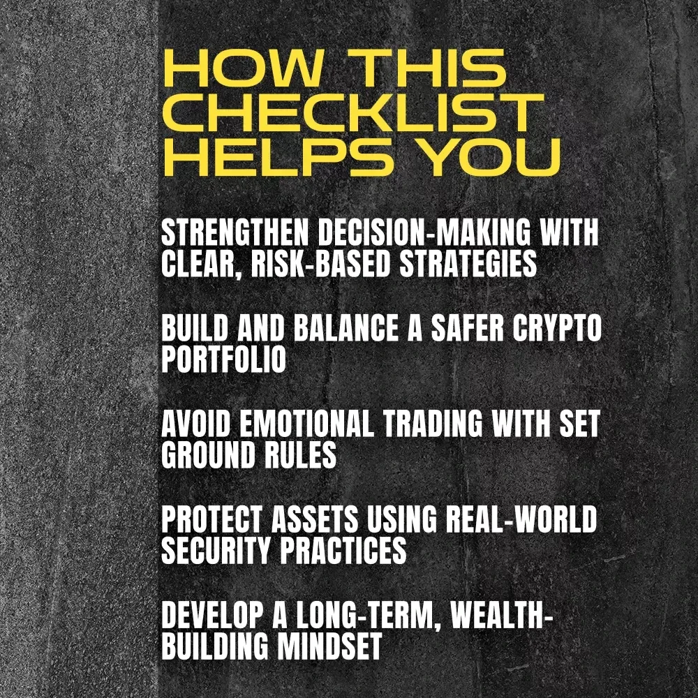 The Crypto Risk Survival Kit: 30 Smart Moves for Safer, Smarter Investing | Cryptocurrency Risk Management Checklist | Digital Download eBook Guide for Crypto Investors