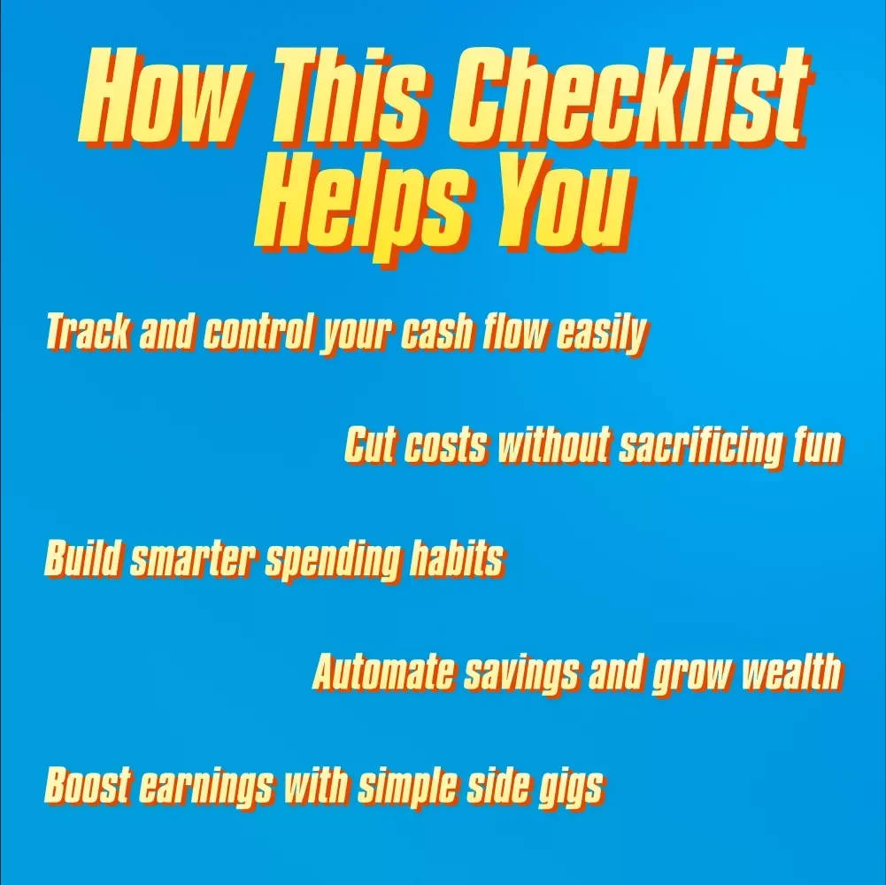 Money Magic: The Monthly Saving Checklist That Actually Works | How to Save More Money Each Month | Budget & Finance Printable PDF
