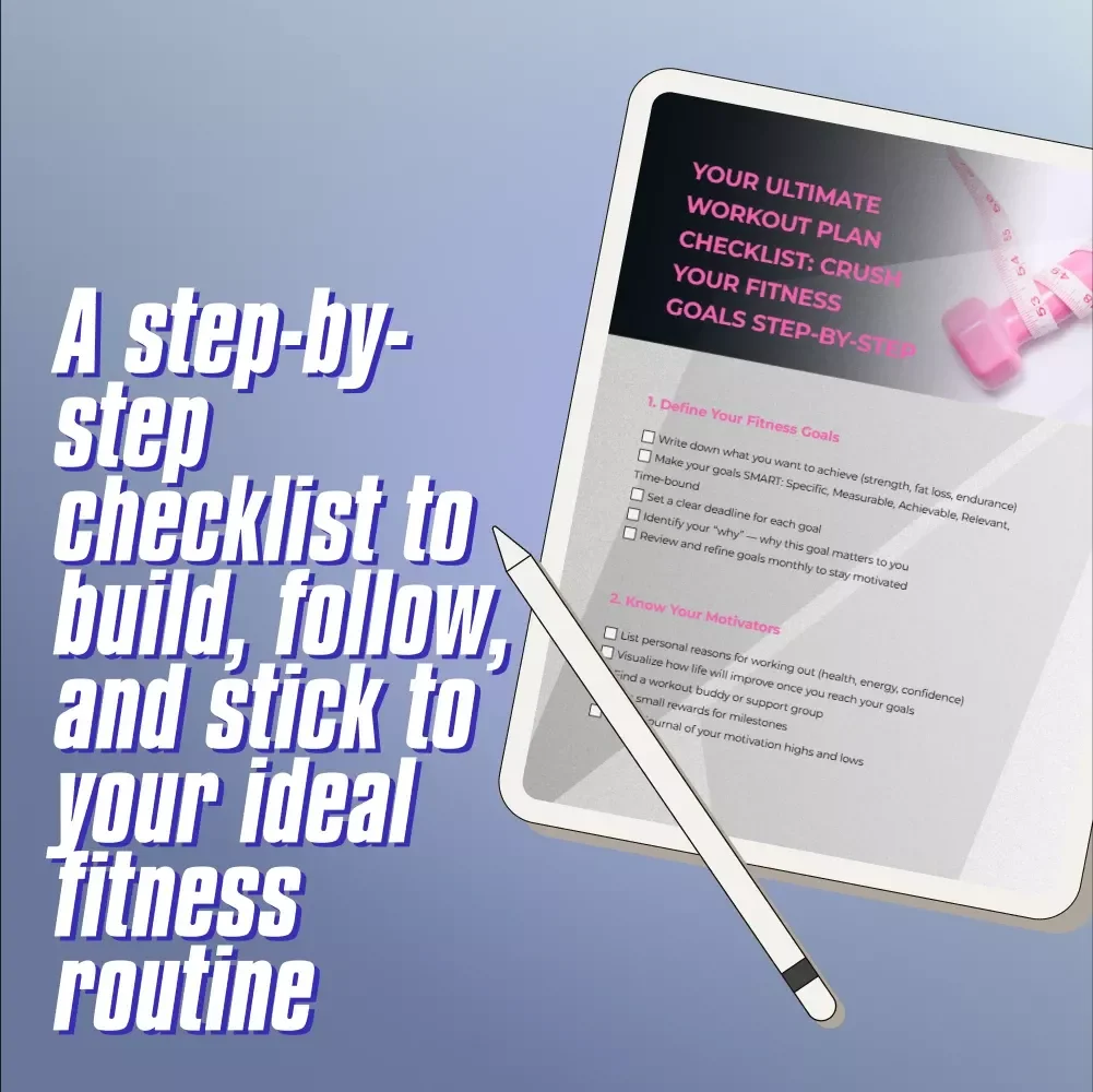 Your Ultimate Workout Plan Checklist: Crush Your Fitness Goals Step-by-Step | How to Write Your Own Workout Program | Fitness Checklist eBook