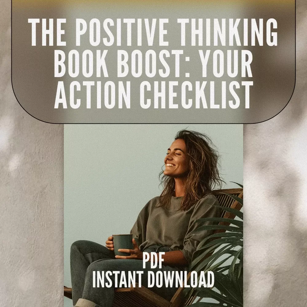 The Positive Thinking Book Boost: Your Action Checklist – Printable Digital Download | Top Books on Positive Thinking | Mindset Growth Tool