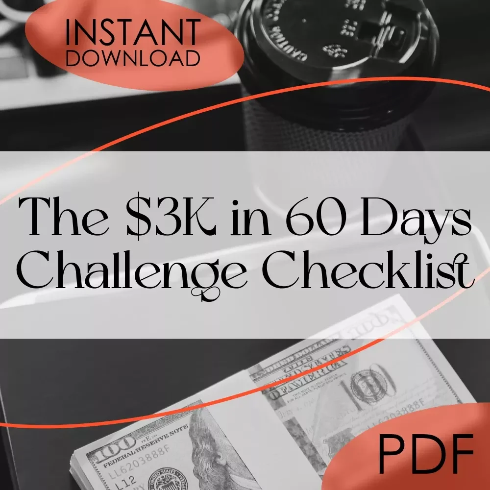 The $3K in 60 Days Challenge Checklist | How to Save $3,000 in 2 Months | Printable Budget & Savings Plan