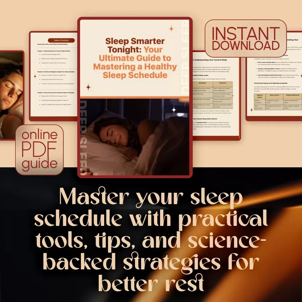 Sleep Smarter Tonight: Your Ultimate Guide to Mastering a Healthy Sleep Schedule | Digital Guide on How to Improve Your Sleep Schedule | eBook PDF for Better Rest