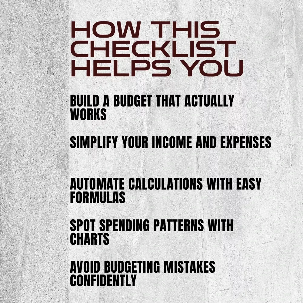 Budget Spreadsheet Mastery Checklist: Your Path to Financial Clarity | How to Create a Budget Spreadsheet | Printable & Digital Finance Planner